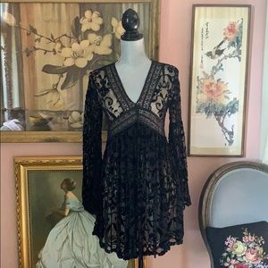 Black lace dress